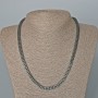 Hematite Flower Necklace, bead size 6x3 mm, length 50 cm