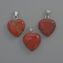 Hanger Hart Rode Jaspis, diameter 15x15x6mm+-, lengte 23mm+
