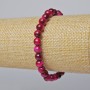 Armband Framboos Kattenoog natuursteen gladde kraal, diameter 6,5mm+-, lengte 18cm+- (stretch)