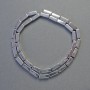 Hematite Beads Rectangular, Silver Color, 10x4 mm, approx. 42 cm strand