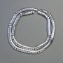 Hematiet kralen in golvende 'slang'-vorm, zilverkleurig, diameter 5×4×3 mm, lengte ±41 cm snoer