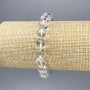 Armband Bergkristal, gladde kralen, diameter 10 mm, lengte 18 cm, stretch