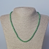 Kralenketting van malachiet (geperst) - gladde kraal, diameter 4 mm±, lengte 45–47 cm±