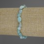 Armband Larimar getrommeld, diameter 8x6mm+-, lengte 18cm+- stretch