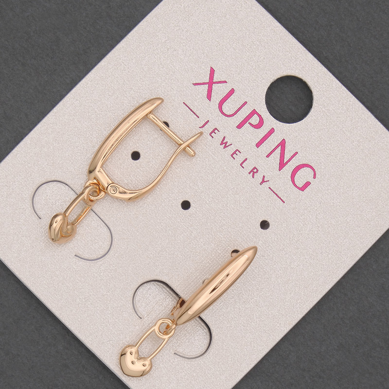 Xuping oorbellen, diameter 5mm+-, lengte 24mm+- 18K verguld