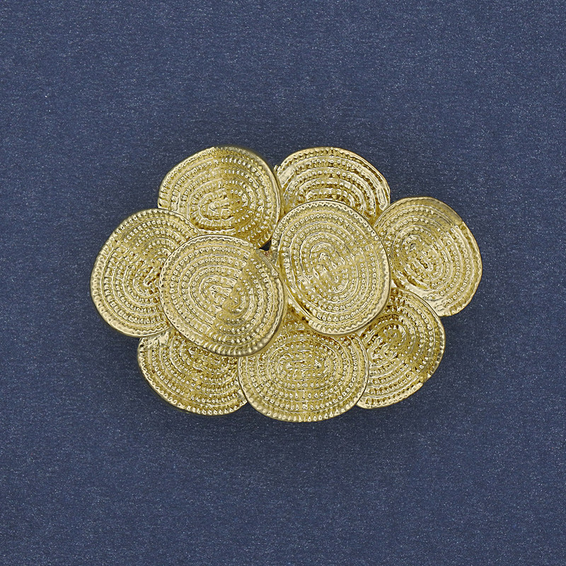 Broche-hanger Accent 36×26 mm ± goudkleurig metaal