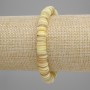 Armband van schelp Skafarka rondel, diameter 8×1-2 mm ±, lengte 18 cm ± rekbaar