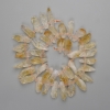 Kralen van ruwe Citrien edelsteen 20–23×7–9 mm ±, 3 mm glaskralen ±, lengte ongeveer 40 cm