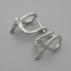 Zilverkleurige oorhaken voor oorbellen 16x11 mm ± paar