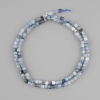 Kyanietkralen kubus geslepen, diameter 3×3 mm, lengte 39 cm ±