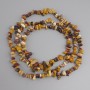 Mookaite Jasper chip beads, diameter 5-12×1.5 mm, length 78 mm ± on thread