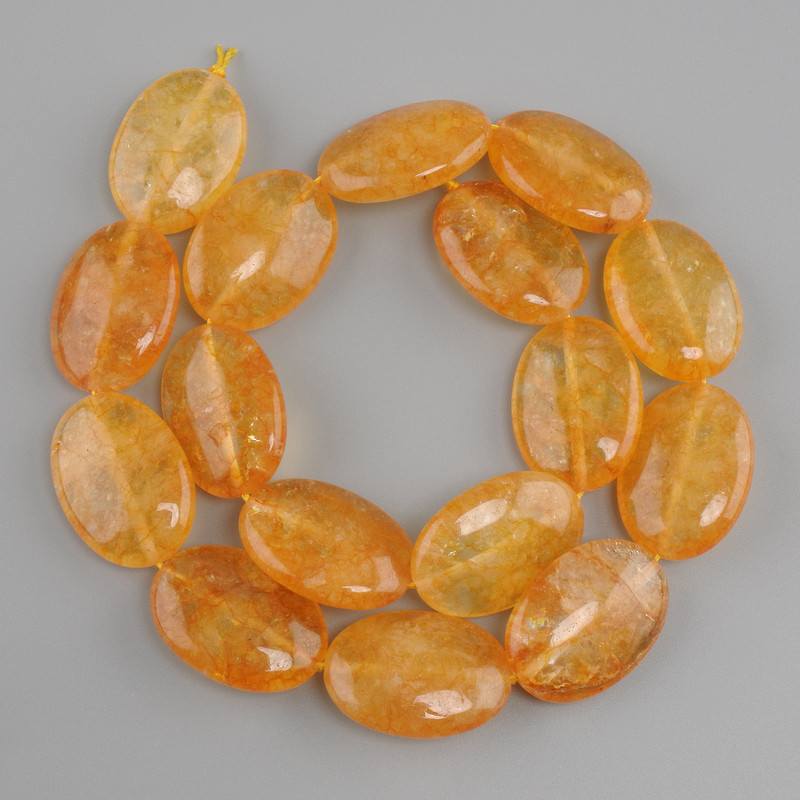 Roches Citrien ovaal, diameter 25×18mm, lengte 39cm