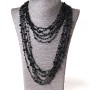 ( 140 cm ) Spiderweb Necklace with Round Pendants, Black
