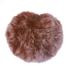 Sleutelhanger-pompon van echt bont, 5 cm, bruin