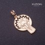 Hanger Xuping Kruis kleur "goud" 37×20 mm