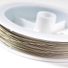 Zilverkleurige metalen draad, spoel van 50 m (+-), diameter 0,35 mm