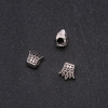 Sieraad kraal Pandora Kroon 12x12mm, diameter 4,5 mm verpakking 20 gram +-9st