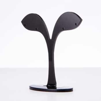 Sieradenstandaard zwart kunststof, hoogte 8 cm, breedte 8 cm