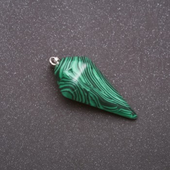 Hanger 'Pendel' van malachiet natuursteen 40×30×13 mm