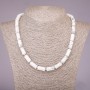 Ketting van chalcedoon, cilindrische kralen, diameter 8×17 mm, lengte 45 cm