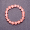 Armband van natuurlijke chalcedoon, gladde kraal, diameter 8 mm (±) op elastische draad, omtrek 18 cm
