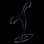 Earrings stand, clear plastic, height 140mm