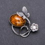 Broche gesmeed Vlinder 'Barnsteen' 47×47 mm grijs metaal