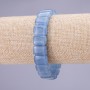 Armband van kunstmatige aquamarijn – schakels 10×14 mm op elastiek