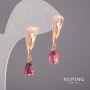 Сережки Xuping хамелеони 6х30мм Позолота 18К