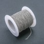 Chain on spool for jewelry making, stainless steel, 1.2 mm thickness, 18 m length