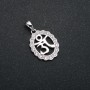 Hanger Xuping Rhodium met witte strass, diameter 24x15mm +