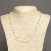Ketting van bergkristalkralen, facetgeslepen, diameter 6×8 mm, lengte 45 cm±