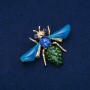 Broche vlinder goudkleurig metaal 47×62 mm +