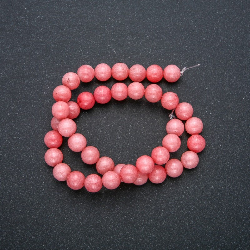 Draad natuurlijke toermalijn kralen, gladde bolletjes, diameter 10 mm, lengte 38 cm +