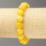 Armband op elastiek Citrien (kunstmatig acryl) gladde kraal, diameter 10 mm ±, lengte ± 18 cm