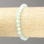 Armband amazoniet, natuurlijk, 6,5 mm diameter, lengte 18 cm op elastiek