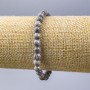 Armband Oceaanjaspis grijs (kunstmatig acryl) gladde kraal, diameter 6 mm, lengte 18 cm (stretch)