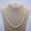 Kralenketting citrien, gladde kraal, diameter 6 mm, lengte 45 cm +