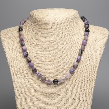 Ketting van charoiet, natuurlijk gesteente, facet kralen, diameter ± 12×8 mm, lengte ± 50 cm