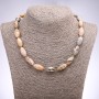 Ketting Picasso-jaspis, glad cabochon, diameter 10×19 mm, lengte 45 cm