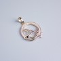 Hanger Xuping 18K Verguld Duif met witte strass, diameter 19mm+