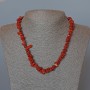 Ketting Rode Jaspis natuursteen chips, diameter 8x3mm+-, lengte 46cm+
